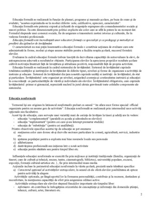 Relatia Dintre Educatia Formala Nonformala Si Informala