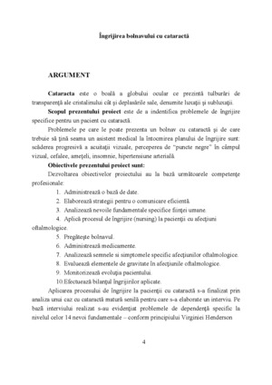 Ingrijirea Bolnavului Cu Cataracta Proiecte Ro