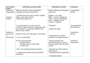 Proiect Didactic - Limba Română - Proiecte.ro