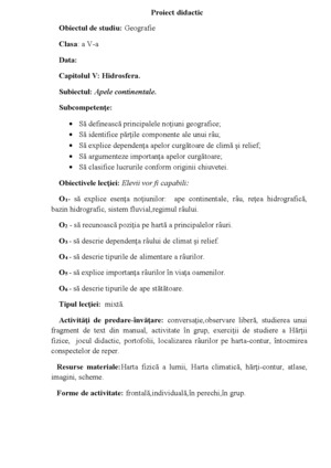 Proiect Didactic Clasa A 5 A Proiecte Ro