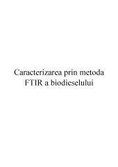 Caracterizarea prin metoda FTIR a biodieselului